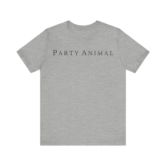 Black lettering "Party Animal" Prickle Island Zoo Unisex Jersey Short Sleeve Tee