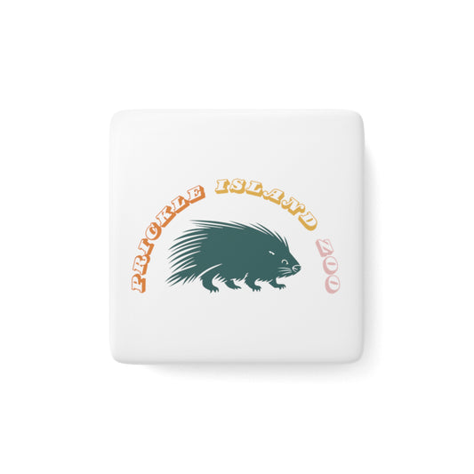 Prickle Island Zoo Porcelain Magnet, Square