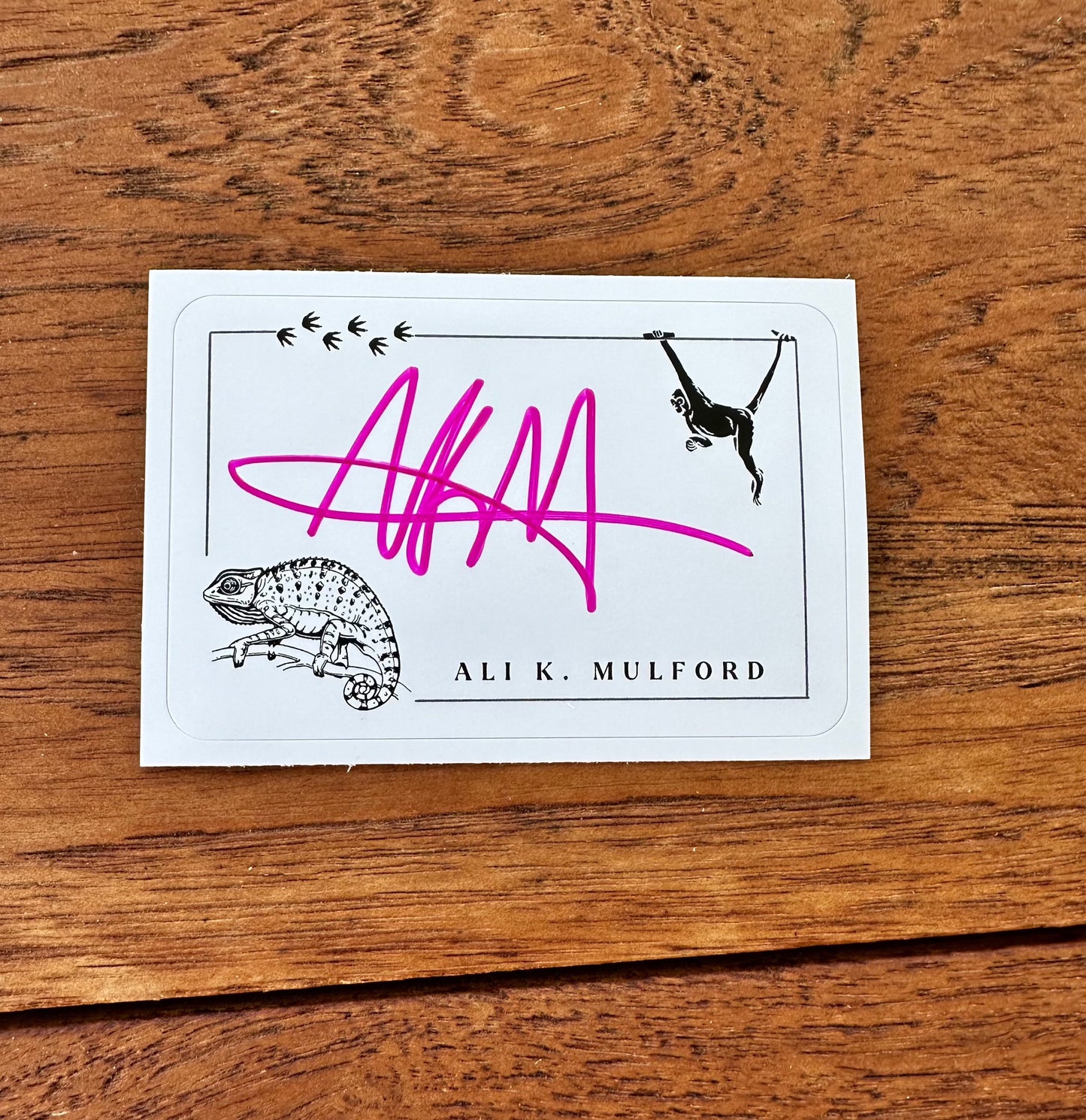 Ali K. Mulford Signed Book Plate With Swag